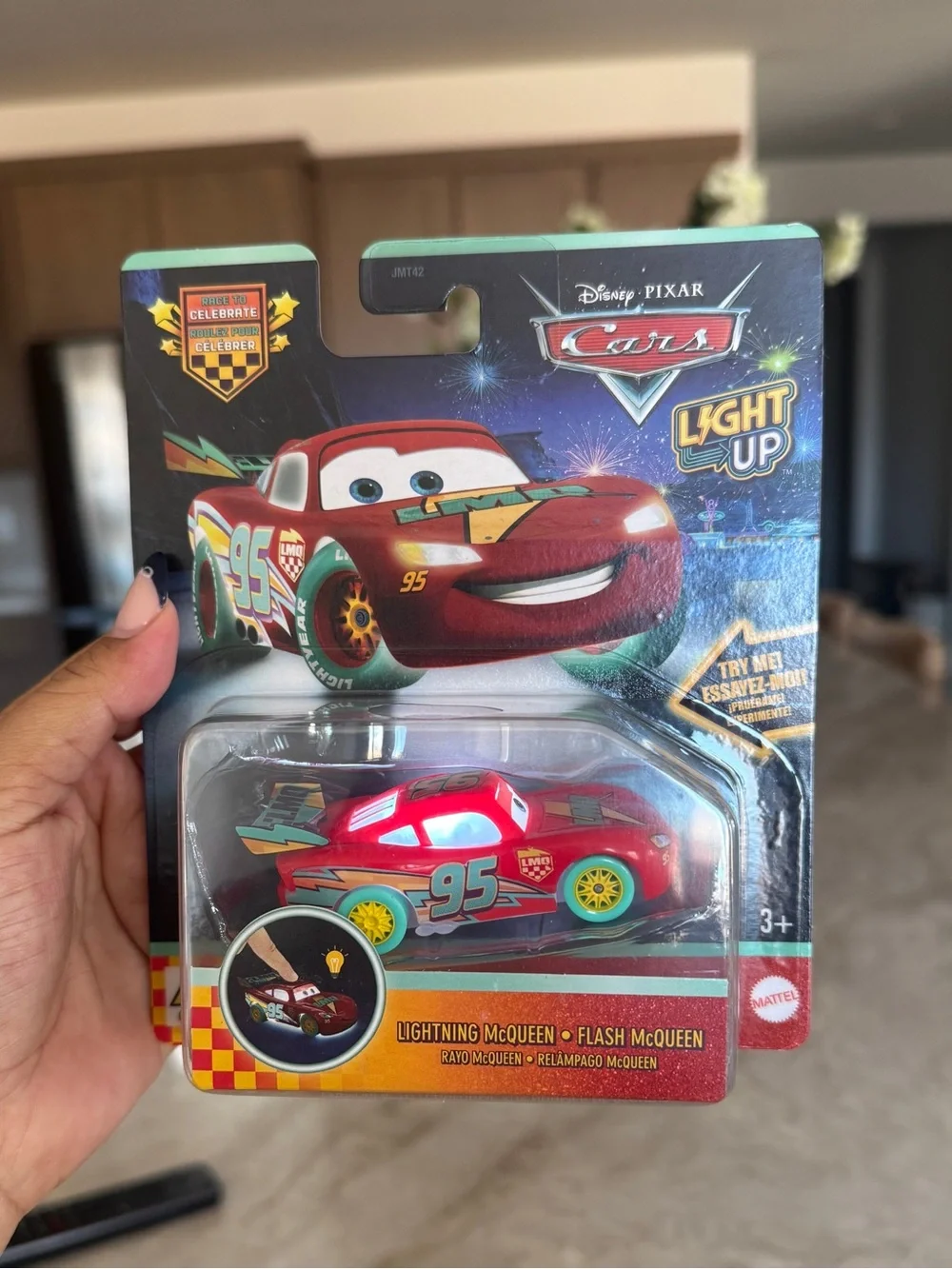 Race to Celebrate Light Up Disney Pixar Cars Lightning McQueen #95